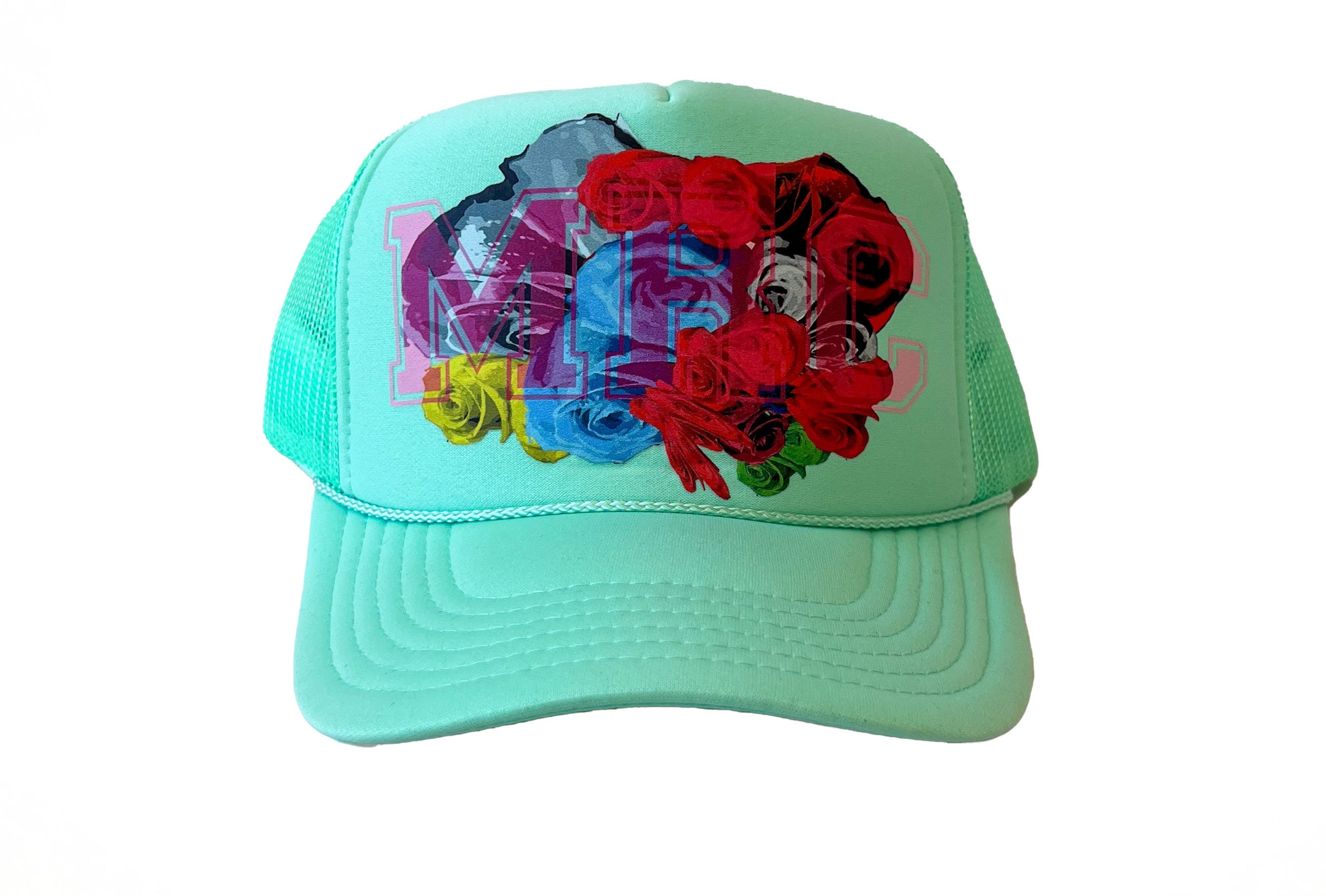 Concrete Roses, Sea-Foam, Trucker Snapback